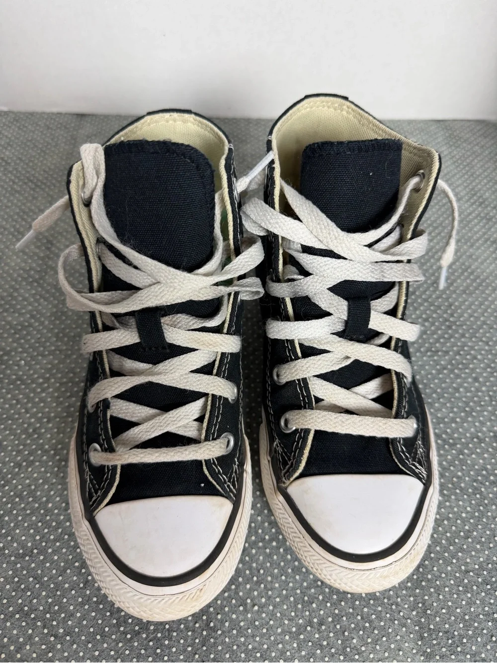 Converse Black and White High-Top Sneakers Kids size 13